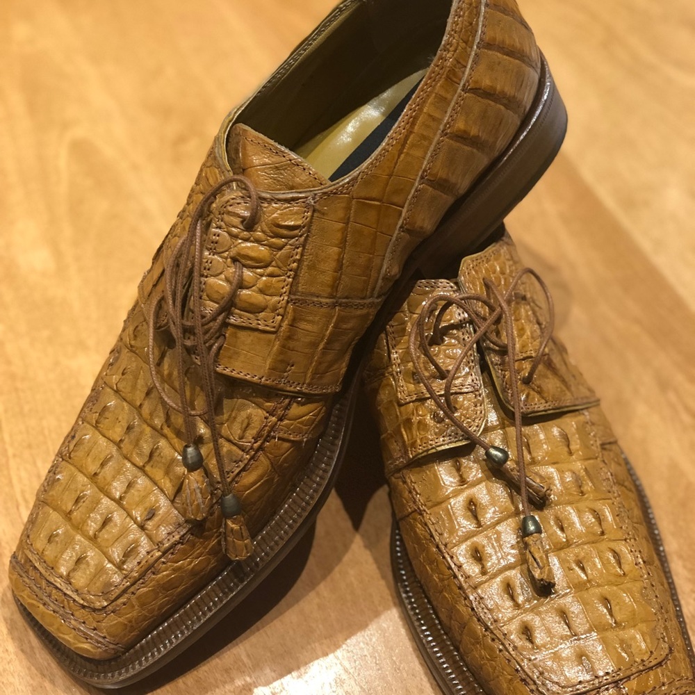 One of a kind new crocodile shoes size 11